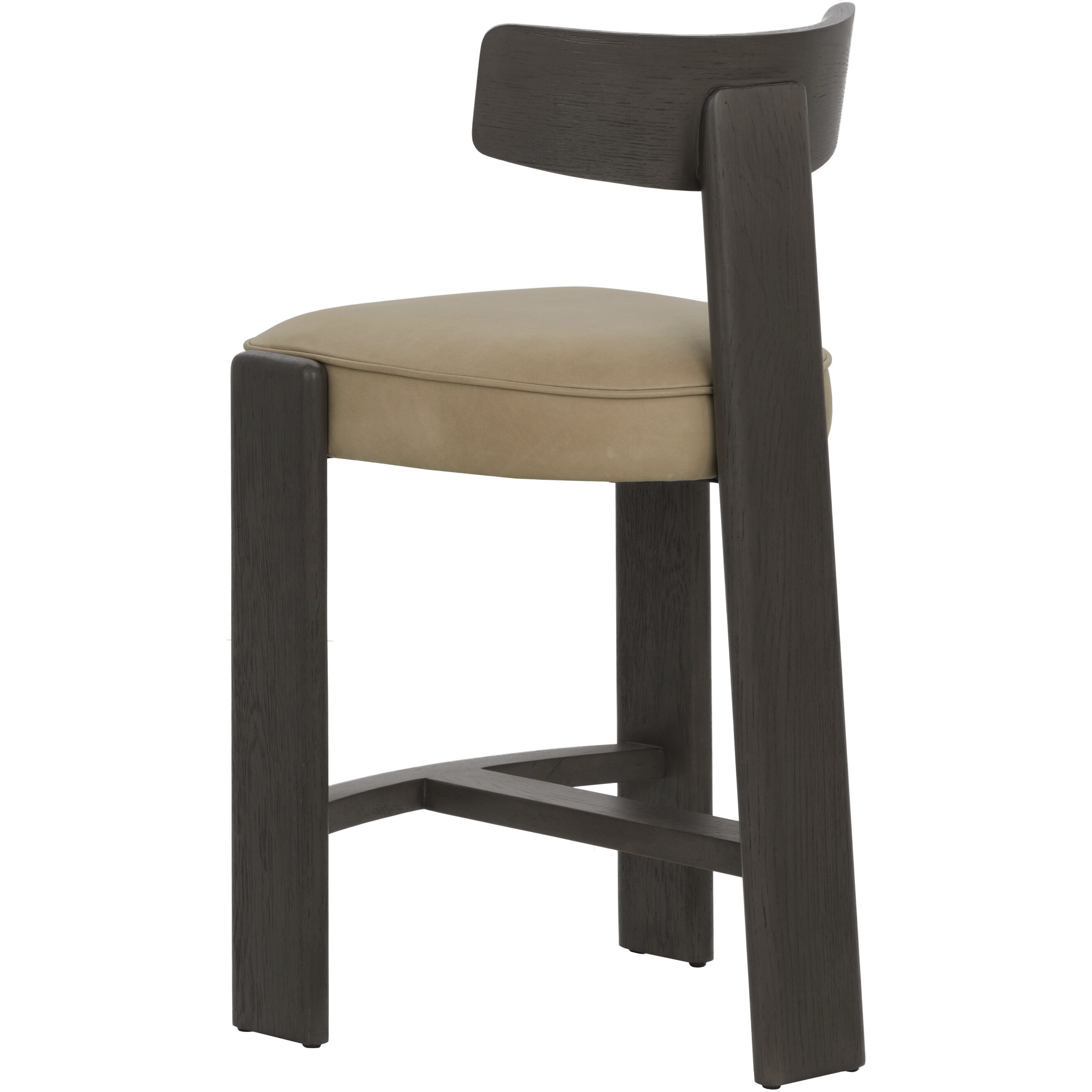 Horton 37 inch Dark Brown / Sahara Sand Leather Counter Stool